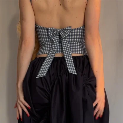 Chic Backless Bow Corset Top - Image 4