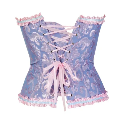 Ruffle Trim Strapless Bustier Top - Image 3