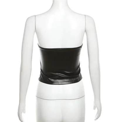 Asymmetrical Neckline Corset Top - Image 6