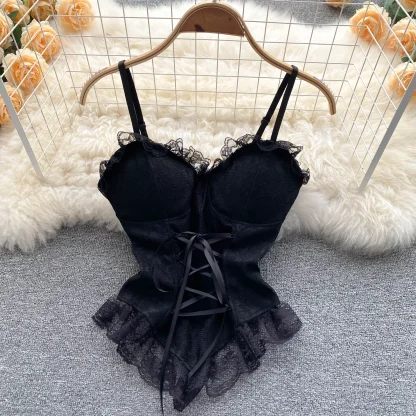 Aesthetic Ruffle Lace Corset Top - Image 7