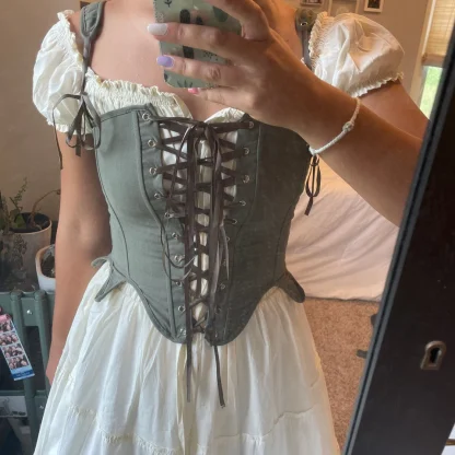 Lace-up Front Corset Tops