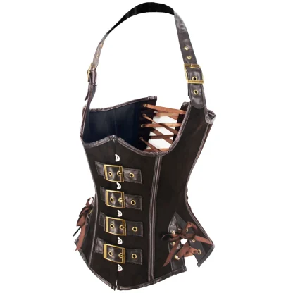 Belted Lace-up Corset Top - Image 2