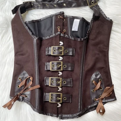 Belted Lace-up Corset Top - Image 4