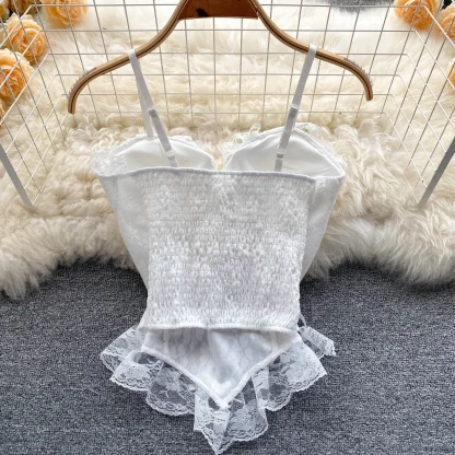 Aesthetic Ruffle Lace Corset Top - Image 3