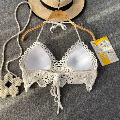 Sexy Crochet Halter Bustier Top - Image 3