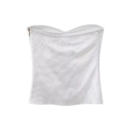 Strapless Zippered Side Corset Top - Image 4