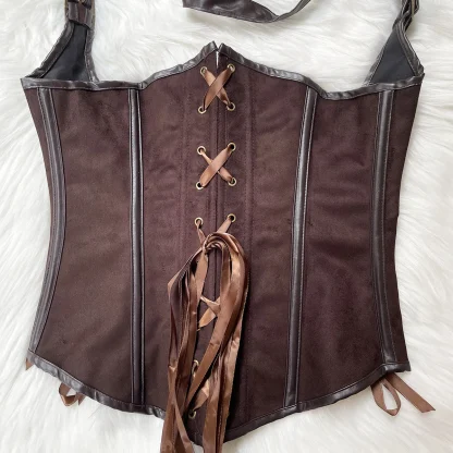 Belted Lace-up Corset Top - Image 5