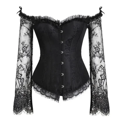 Off-shoulder Lace Corset Tops - Image 2