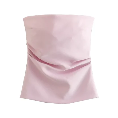 Strapless Solid Corset Tops