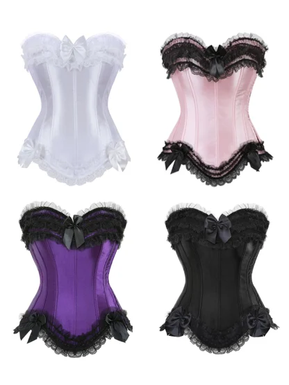 Lace Trim Strapless Bustier Tops - Image 6