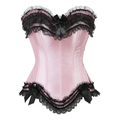 Lace Trim Strapless Bustier Tops - Image 3