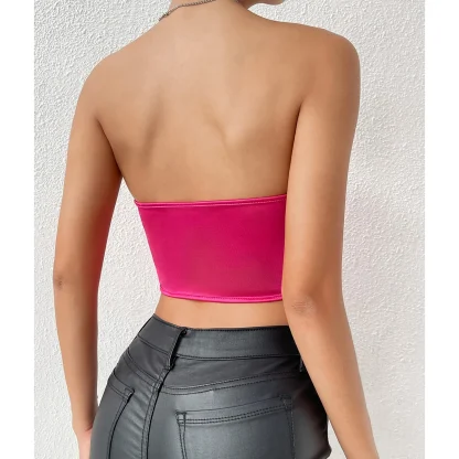 Solid Strapless Corset Tops - Image 3