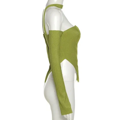 Sexy Long Sleeve Corset Top - Image 3