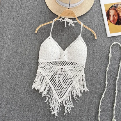 See-through Tassel Bustier Top - Image 7